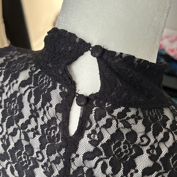 Abercrombie & Fitch Lace Black Bodycon Long Sleeve Maxi Dress Size Small - Picture 5 of 15